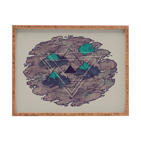 Hector Mansilla Amidst the Mist Rectangular Tray