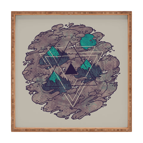 Hector Mansilla Amidst the Mist Square Tray