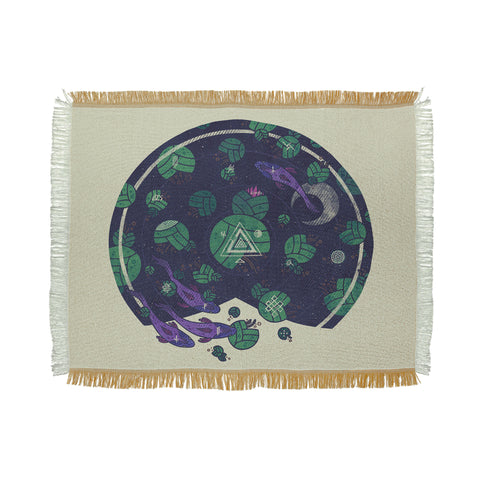 Hector Mansilla Amongst the Lilypads Throw Blanket