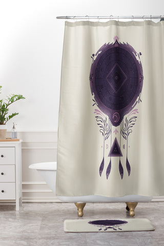 Hector Mansilla Cosmic Dreaming Shower Curtain And Mat