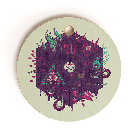 Hector Mansilla Die of Death Cutting Board Round