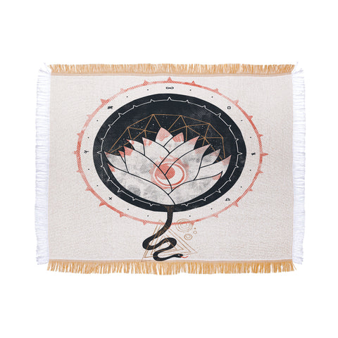 Hector Mansilla Lotus Throw Blanket