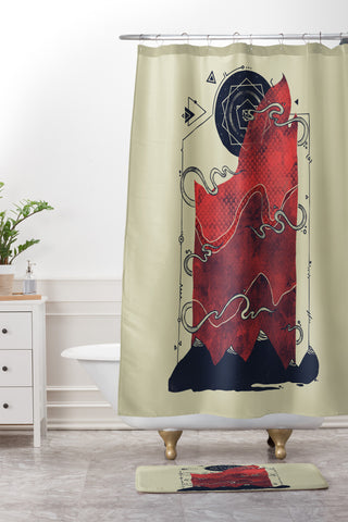 Hector Mansilla Northern Nightsky Shower Curtain And Mat