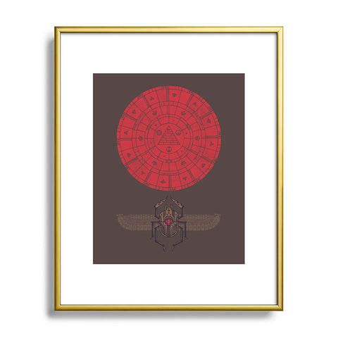 Hector Mansilla Sacred Sun Metal Framed Art Print