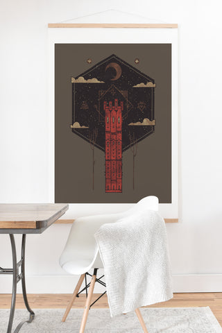 Hector Mansilla The Crimson Tower Art Print And Hanger