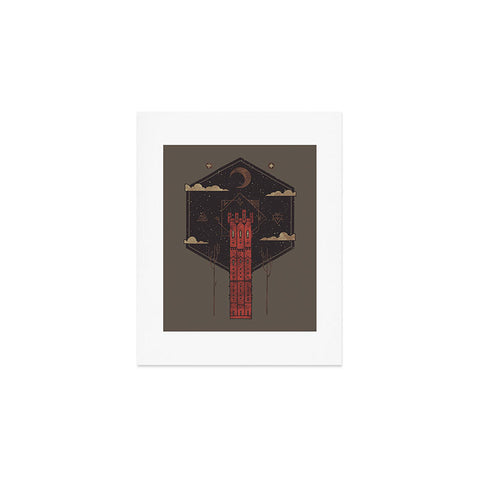 Hector Mansilla The Crimson Tower Art Print