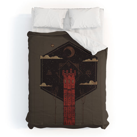 Hector Mansilla The Crimson Tower Comforter
