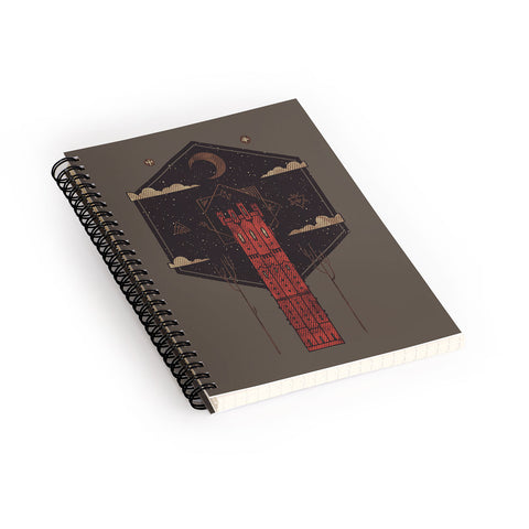Hector Mansilla The Crimson Tower Spiral Notebook