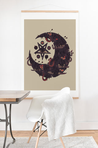 Hector Mansilla The Dark Moon Compels You Art Print And Hanger