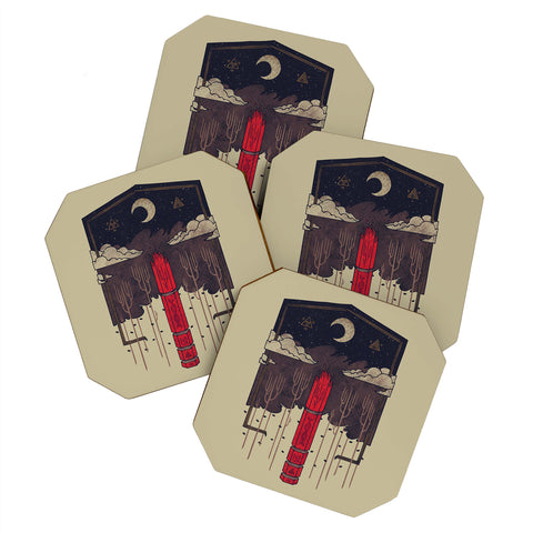 Hector Mansilla The Lost Obelisk Coaster Set