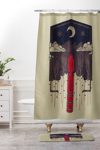 Hector Mansilla The Lost Obelisk Shower Curtain And Mat