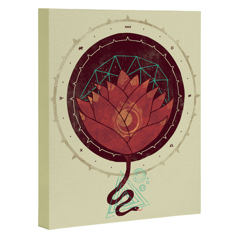 Hector Mansilla The Red Lotus Art Canvas
