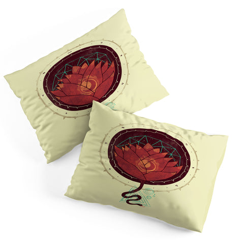 Hector Mansilla The Red Lotus Pillow Shams