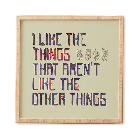 Hector Mansilla The Things I Like Framed Wall Art