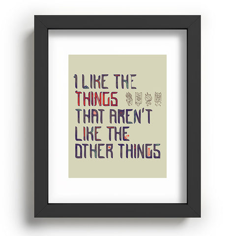 Hector Mansilla The Things I Like Recessed Framing Rectangle