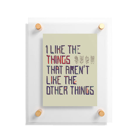 Hector Mansilla The Things I Like Floating Acrylic Print