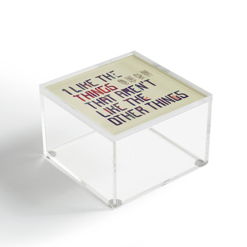 Hector Mansilla The Things I Like Acrylic Box