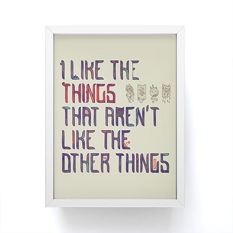 Hector Mansilla The Things I Like Framed Mini Art Print