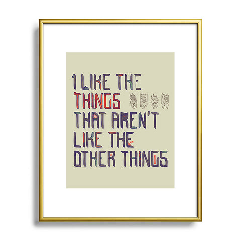 Hector Mansilla The Things I Like Metal Framed Art Print