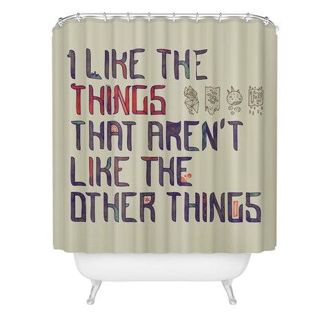 Hector Mansilla The Things I Like Shower Curtain