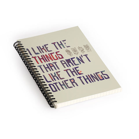 Hector Mansilla The Things I Like Spiral Notebook