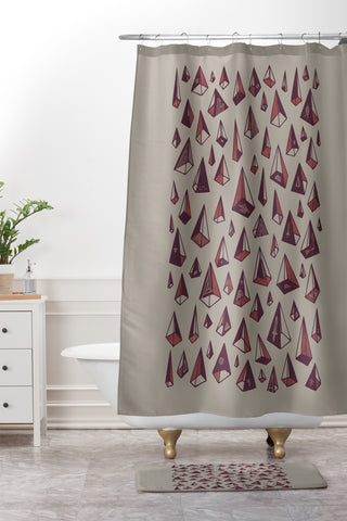 Hector Mansilla Triangles Are My Favorite Shape Shower Curtain And Mat