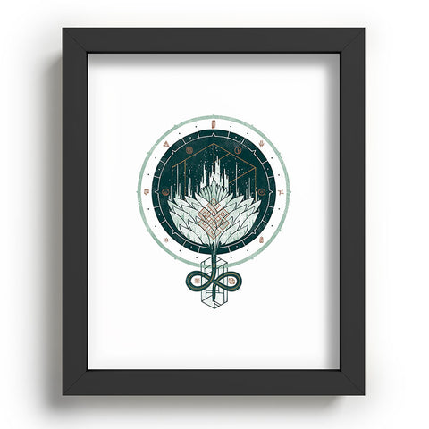 Hector Mansilla White Dahlia Recessed Framing Rectangle