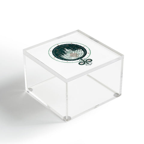 Hector Mansilla White Dahlia Acrylic Box