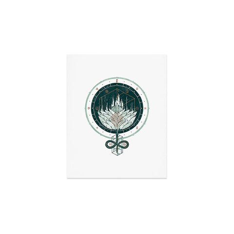 Hector Mansilla White Dahlia Art Print