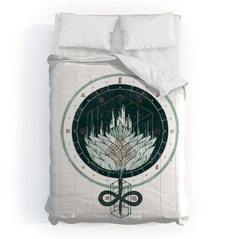 Hector Mansilla White Dahlia Comforter