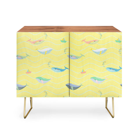 Hello Sayang A Whale Lot of Fun Credenza