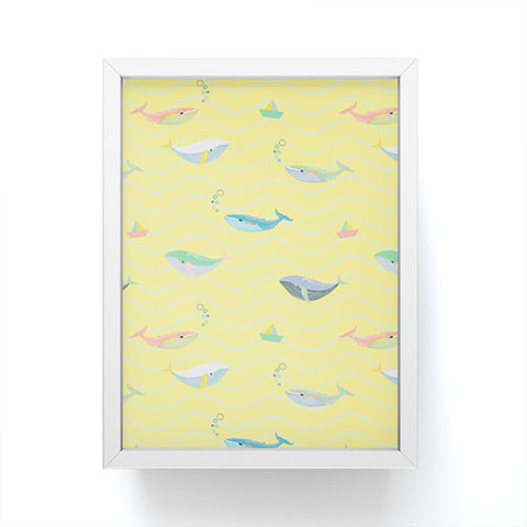 Hello Sayang A Whale Lot of Fun Framed Mini Art Print