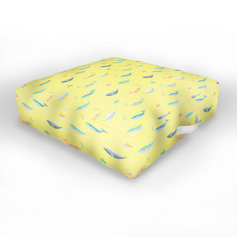 Hello Sayang A Whale Lot of Fun Outdoor Floor Cushion