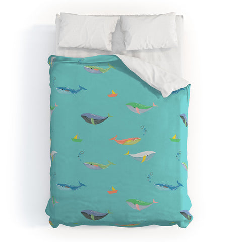 Hello Sayang A Whale of A Time Duvet Cover