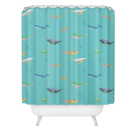 Hello Sayang A Whale of A Time Shower Curtain