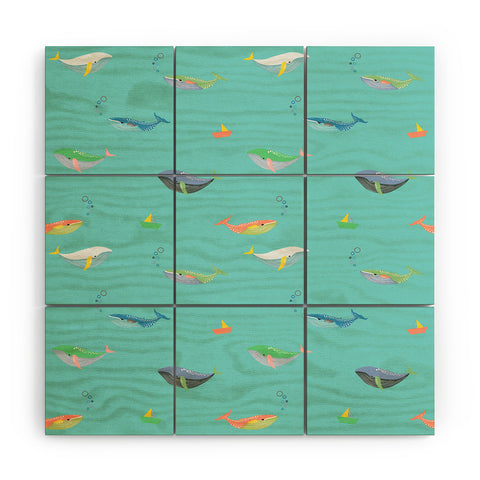 Hello Sayang A Whale of A Time Wood Wall Mural