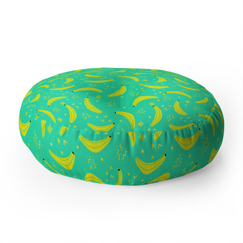 Hello Sayang Bananas Over Bananas Floor Pillow Round