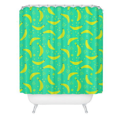 Hello Sayang Bananas Over Bananas Shower Curtain