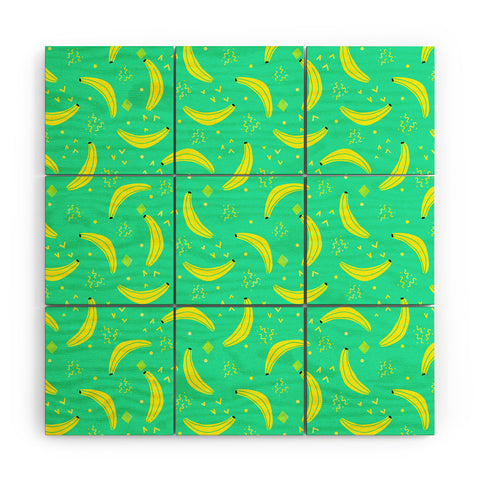 Hello Sayang Bananas Over Bananas Wood Wall Mural