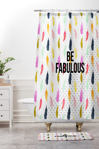 Hello Sayang Be Fabulous Shower Curtain And Mat