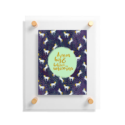 Hello Sayang Believe in Unicorns Floating Acrylic Print