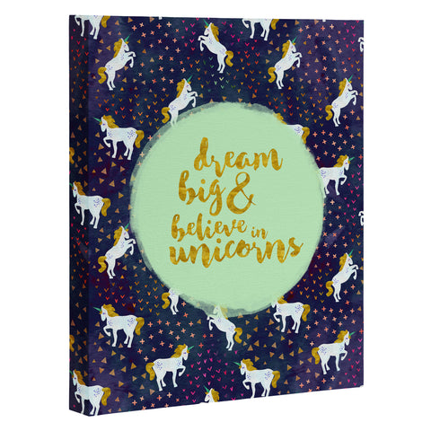 Hello Sayang Believe in Unicorns Art Canvas