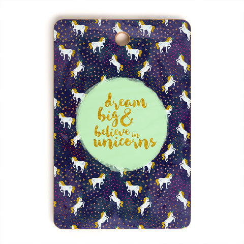 Hello Sayang Believe in Unicorns Cutting Board Rectangle