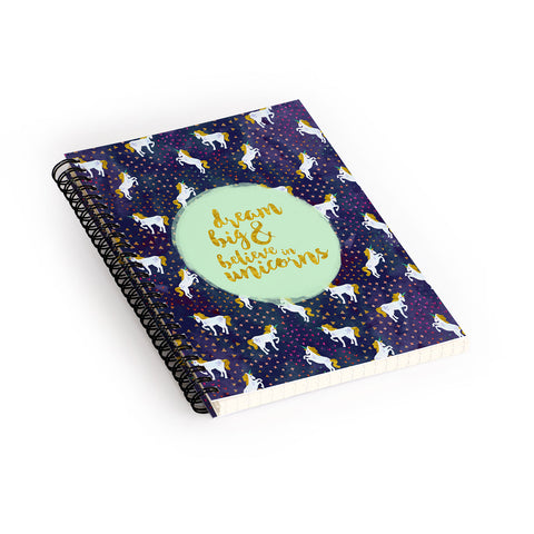 Hello Sayang Believe in Unicorns Spiral Notebook