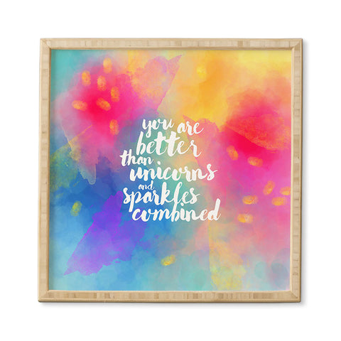 Hello Sayang Better Than Unicorns Framed Wall Art