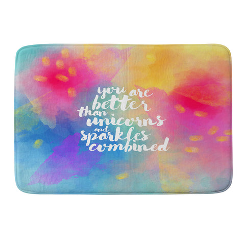 Hello Sayang Better Than Unicorns Memory Foam Bath Mat