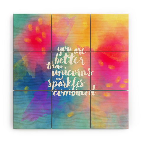 Hello Sayang Better Than Unicorns Wood Wall Mural