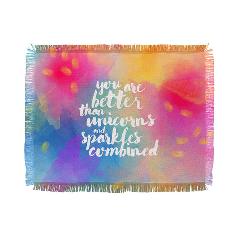 Hello Sayang Better Than Unicorns Throw Blanket