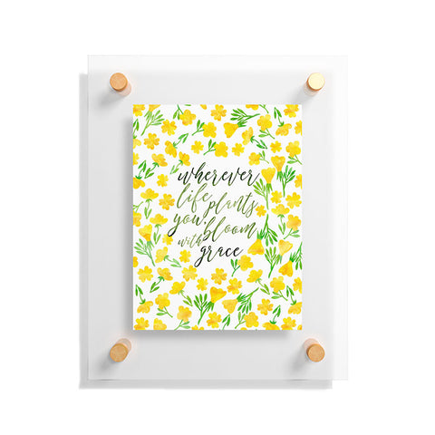Hello Sayang Bloom with Grace Floating Acrylic Print