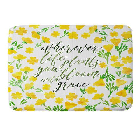 Hello Sayang Bloom with Grace Memory Foam Bath Mat